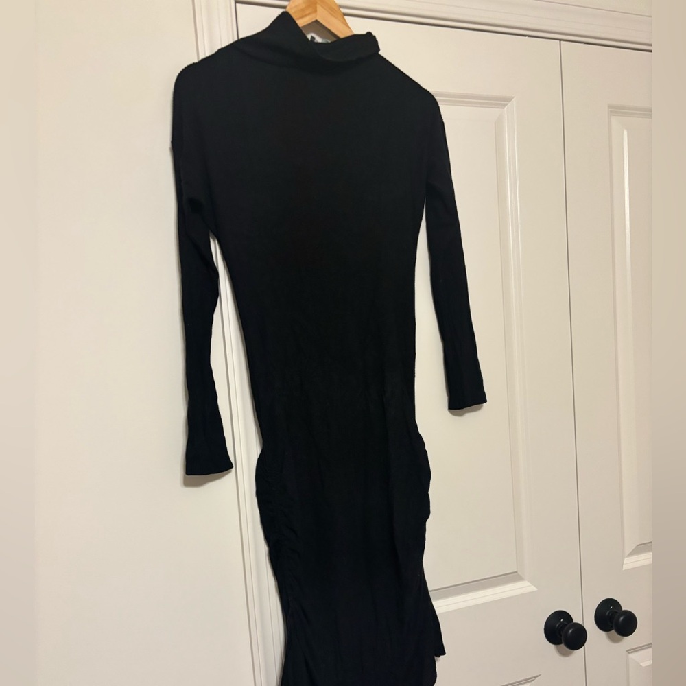 Black Turtleneck Bodycon Cocktail Dress